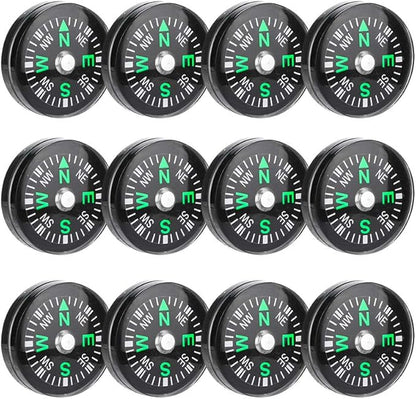Mini Pocket 20mm 12pcs Mini Pocket Survival Button for Hiking Camping Outdoor Activities Accessory
