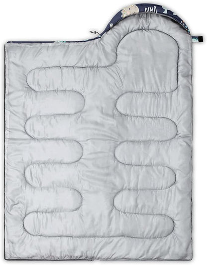 Kids Sleeping Bag for Boys Girls,Rocket Moon Print-Lightweight Warm Portable Outdoor Indoor-Waterproof Cold Weather Resistant Sleeping Bag for Camping Hiking