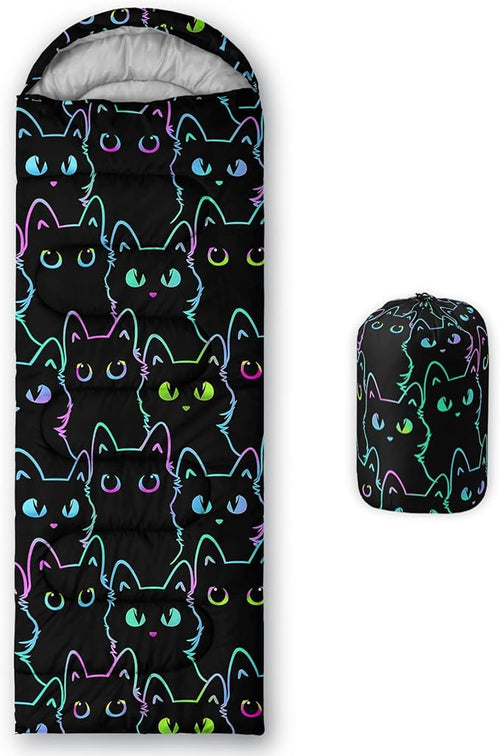 QOOMO Animals Camping Sleeping Bags,3 Season Warm & Cool Weather,Lightweight,Waterproof Sleeping Bags for Adults & Kids,Traveling,and Outdoors,Camping Gear Equipment