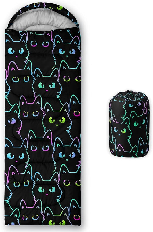 QOOMO Animals Camping Sleeping Bags,3 Season Warm & Cool Weather,Lightweight,Waterproof Sleeping Bags for Adults & Kids,Traveling,and Outdoors,Camping Gear Equipment