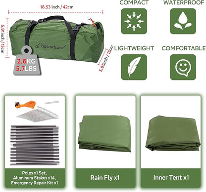 Clostnature Crux Lightweight Tent for Backpacking - 1/2/3/4 Person Ultralight Backpacking Tent, Waterproof Easy Setup Camping Tent, Hiking Tent for Outdoor, Hiking and Mountaineering