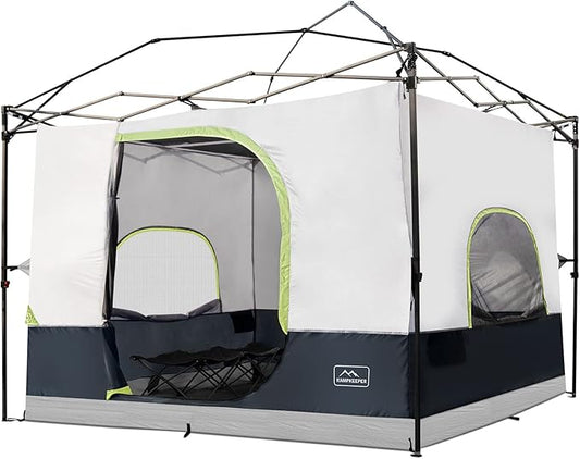 KAMPKEEPER Camping Inner Tent for Pop Up Canopy Converts 10'x10' Straight Leg Canopy into Camping TentFully Vented Roof, Black