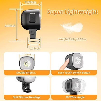 Original 2 Headlights for Crocs Charms, Flashlight Attachment for Crocs Shoes, Accessories for Crocs Kids Boy Girl Men Women Adult Sandals, Clip on Clog Headlamp,Shoe Light Up Charms for Crocs