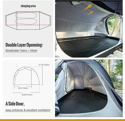 OneTigris COMETA Camping Tent, Detachable Inner Mesh Tent & Portable Carry Bag Included, Easy Setup, Waterproof Windproof Tunnel Tent for Outdoors Camping Canoeing Beach Travel Picnic