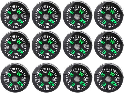 Mini Pocket 20mm 12pcs Mini Pocket Survival Button for Hiking Camping Outdoor Activities Accessory
