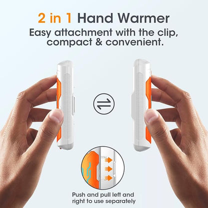 Hand Warmers Rechargeable, 2 Pack 20Hrs Long Heating Pocket Size Electric Handwarmers, Portable USB Hand Warmer Heater Therapy Great Gift for Christmas Outdoors, Hunting, Golf, Camping Men Women