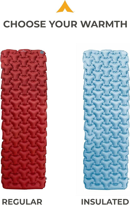 Teton Self Inflating Sleeping Pad, Inflatable Camping Sleeping Pads, Compact Mat for Camping, Backpacking, and Hiking.