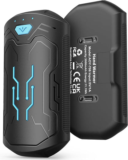Hand Warmers Rechargeable 2 Pack, ROFWIZ 6000mAh Electric Portable Pocket Heater, are Great Warm Gifts for Women, Men, Heat Therapy, Raynauds, Outdoors, Hunting, Golf, Camping Gear