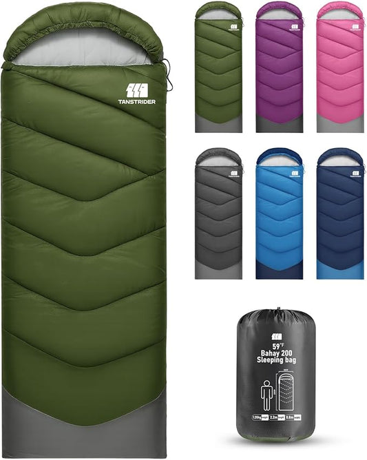 Sleeping Bags for Adults Cold Weather & Warm,Backpacking Camping Sleeping Bag for Tall Girls Boys,Lightweight,Compact,Waterproof Camping Gear for Traveling,Hiking,Hotel,Outdoor & Indoor