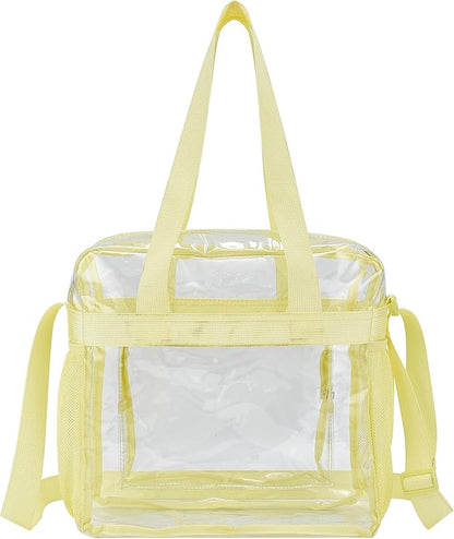 USPECLARE Clear Tote Stadium Approved, Security Travel & Gym Clear Bag for Work Sports Games Concerts