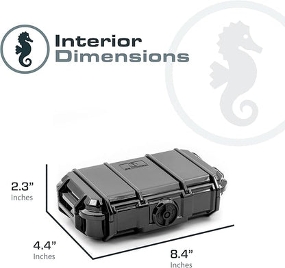Seahorse 56 OEM Portable Waterproof Dry Box Hard Protective Micro Case - Mil Spec/USA Made / IP67 Waterproof/Lockable/Airtight/Smell Proof - for Hand Tools, Ammo Boxes, Stash Box