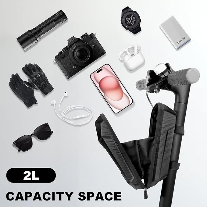 Universal Scooter Bag, Waterproof Scooter Storage Bag, Electric Scooter Handlebar Bag for Carrying Charger Tools Repair Tools/Large Capacity/Portable