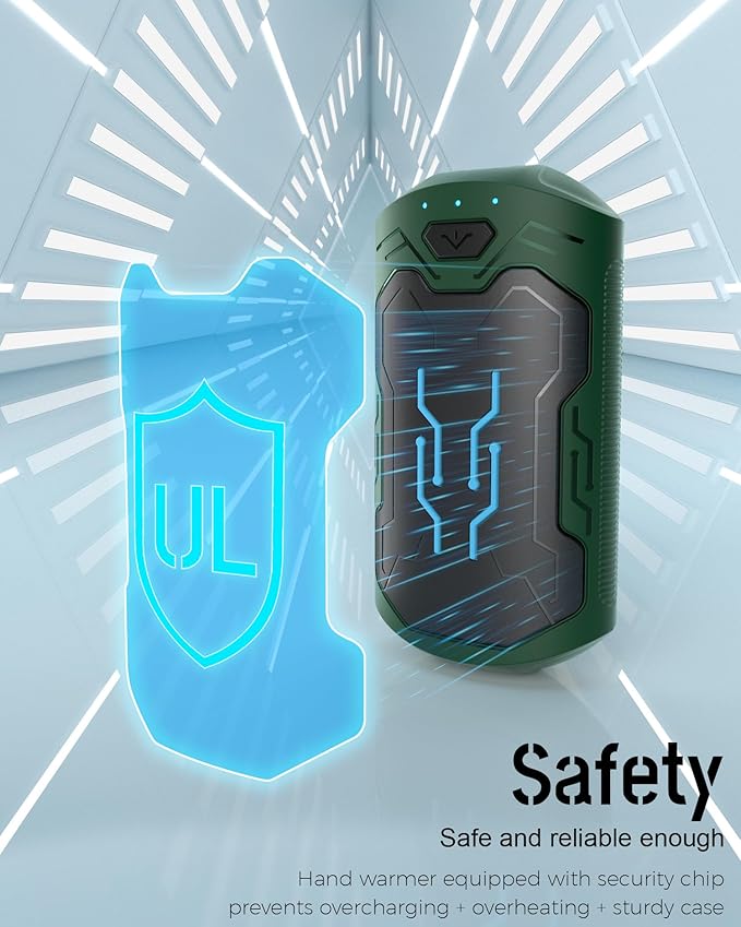 Hand Warmers Rechargeable 2 Pack, ROFWIZ 6000mAh Electric Portable Pocket Heater, are Great Warm Gifts for Women, Men, Heat Therapy, Raynauds, Outdoors, Hunting, Golf, Camping Gear