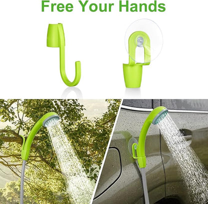 KEDSUM Portable Shower, Portable Camp Shower Pump with Rechargeable Battery, Portable Shower for Camping, Portable Outdoor Shower Head for Camping, Hiking, Traveling(+ Handheld Sprayer)