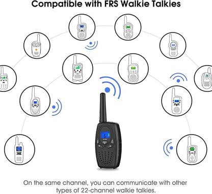 Walkie Talkies for Adults, Topsung M880 FRS Two Way Radio Long Range with VOX Belt Clip/Hand Held Walky Talky with 22 Channel 3 Miles for Family Home Cruise Ship Camping Hiking (Black 2 in 1)