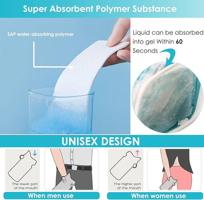 Disposable Urine Bags, 12/20 Pack Pee Bags for Travel for Women Men, Emergency Toilet Pee Bags, Portable Urinal Bag Vomit Bag for Traffic Jams, Camping, Hiking, Pregnant, Patient, Kids