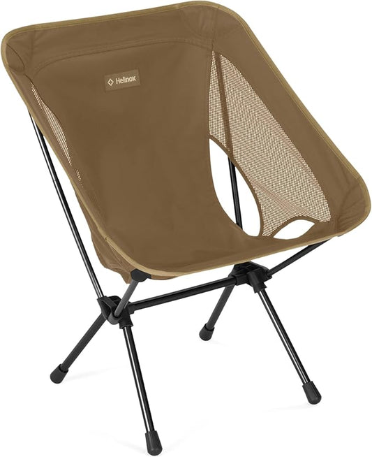 Helinox Chair One (re) High-Performance Camping Chair, 1.97lbs, Lightweight Compact Collapsible Outdoor Chairs, Backpacking, Picnic, Adventures, Coyote Tan