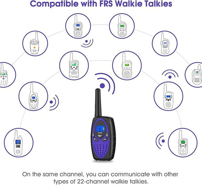 M880 Walkie Talkies for Adults Toys for Kids (Violet 2 Pack)