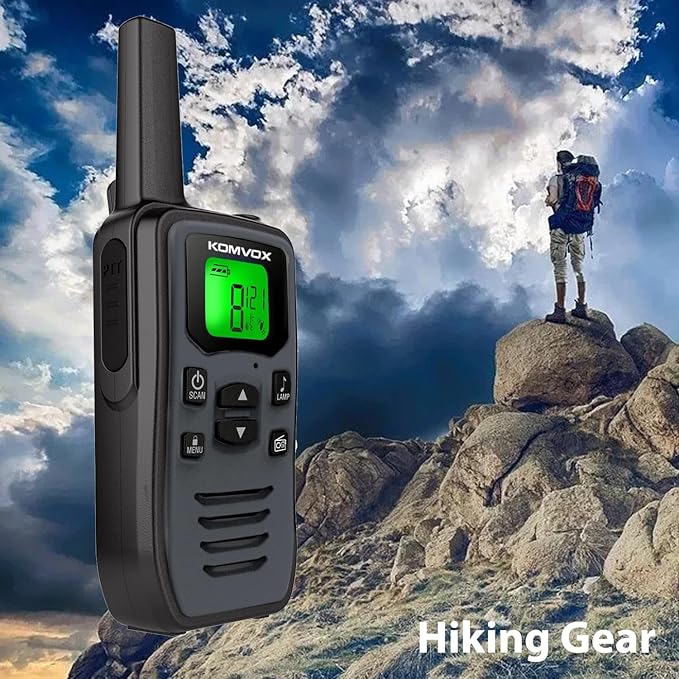 Rechargeable Walkie Talkies for Adults with 36 Channels, Long Range Two-Way Radio Walkie Talky with NOAA Weather Alerts, Emergency Radio for Camping Hiking Gear