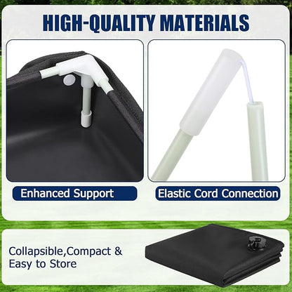 TOBWOLF Portable Shower Pan,Foldable RV Camping Shower Base Outdoor & Indoor,Temporary Showers Floor to Keep Feet Clean for RV, Tent, Awning, Camping, Beach
