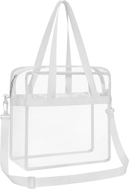 USPECLARE Clear Tote Stadium Approved, Security Travel & Gym Clear Bag for Work Sports Games Concerts