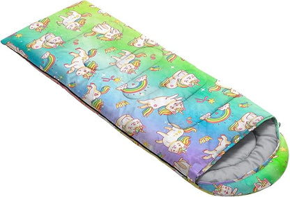 Kids Sleeping Bag for Boys Girls,Western Cowboy Print-Lightweight Warm Portable Outdoor Indoor-Waterproof Cold Weather Resistant Sleeping Bag for Camping Hiking