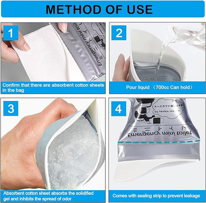 Disposable Emergency Urinal Bag, 8/12/20/24 Pack Portable Camping Pee Bags, Travel Pee Bags, Traffic Jam Emergency Portable Urine Bag, Vomit Bags, for Men Women Kids Children Patient