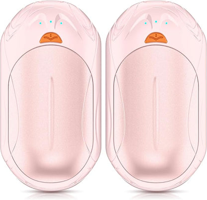 AI Hand Warmers Rechargeable 2 Pack,6000mAh Rechargeable Hand Warmer,20Hrs Long Heating Electric Hand Warmer,Portable Pocket Heater,Pocket Size Hand Warmer, Gifts for Christmas,Camping,Hunting