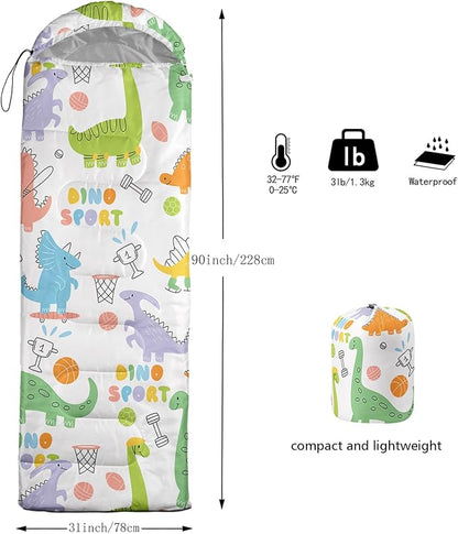 QOOMO Camping Sleeping Bags,3 Season Warm & Cool Weather,Lightweight,Waterproof Sleeping Bags for Adults & Kids,Traveling,and Outdoors,Camping Gear Equipment