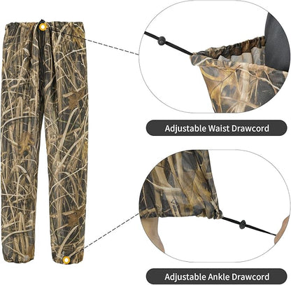 Mosquito Net Suit Camo Hunting Mesh Suit Bug Net Clothing with Hood Outdoor Protection No-See-Ums Garden Camping
