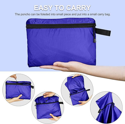 Andake Waterproof Rain Poncho for Adults Unisex,230T Ripstop Polyester,Raincoat Gear with Transparent Viewing Window Outdoors