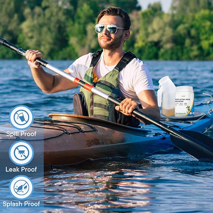 1.1LB Urine Super Absorbent with Spoon,Toilet Gel Powder for Portable Toilet/Bedpans, Eco Gel Camping Toilet Chemicals, Sodium Polyacrylate Solidifier for Pet Loo, Urinal Deodorizer - by Qucship