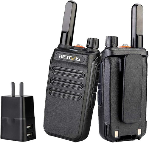 Retevis RB35 Walkie Talkies for Adults,Portable 2 Way Radios Long Range,Flashlight, VOX Handsfree, Small and Robust,Walkie Talkie Rechargeable for Skiing Hiking Camping Riding Family (2 Pack)