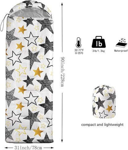 QOOMO Animals Camping Sleeping Bags,3 Season Warm & Cool Weather,Lightweight,Waterproof Sleeping Bags for Adults & Kids,Traveling,and Outdoors,Camping Gear Equipment