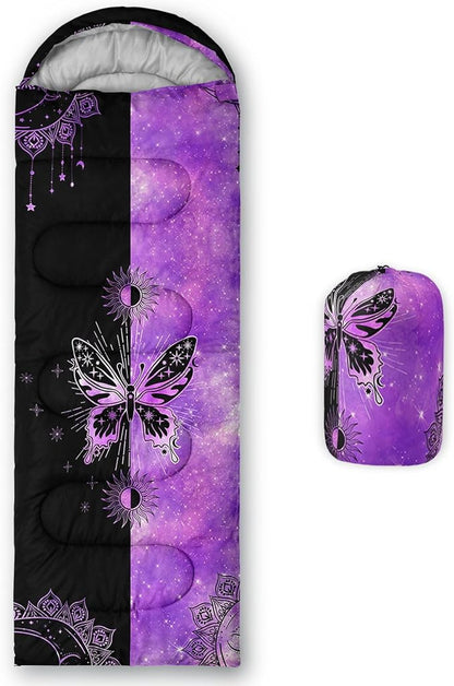 Kids Sleeping Bag for Boys Girls,Western Cowboy Print-Lightweight Warm Portable Outdoor Indoor-Waterproof Cold Weather Resistant Sleeping Bag for Camping Hiking