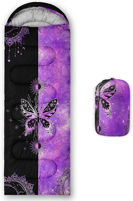 Kids Sleeping Bag for Boys Girls,Western Cowboy Print-Lightweight Warm Portable Outdoor Indoor-Waterproof Cold Weather Resistant Sleeping Bag for Camping Hiking
