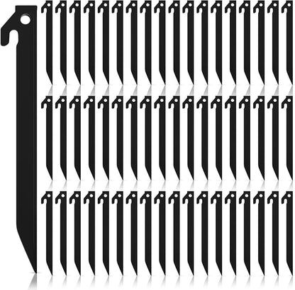 Deekin Plastic Tent Stakes 9 Inch Heavy Duty Tent Pegs Spike Hook Stakes for Summer Beach Garden Decorations Camping Outdoor Lawn Tarp
