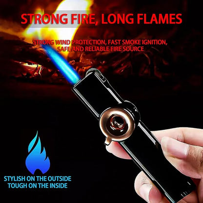 Cool Gadgets Metal Gears Butane Torch Lighters Refillable Novelty Lighter for Fireplace Candle Camping BBQ (Without Gas) (06)