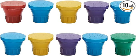 10 Pcs Bottle Top Waterers - Portable Dog Shower Outdoor - Bottle Cap Sprinkler - Bottle Shower Head for Road, Travel, Camping & Hiking, Plastic