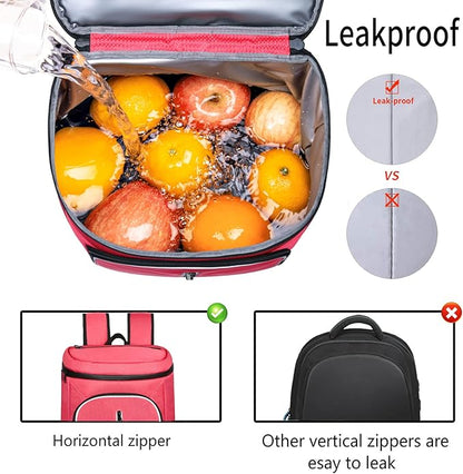 FORICH Soft Cooler Backpack Insulated Waterproof Backpack Cooler Bag Leak Proof Portable Small Cooler Backpacks to Work Lunch Travel Beach Camping Hiking Picnic Fishing Beer for Men Women