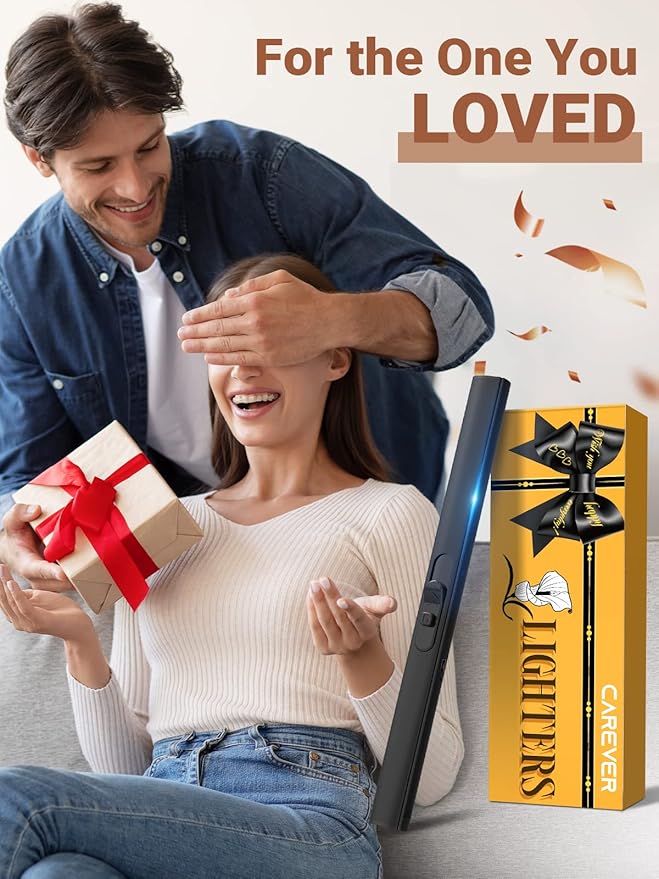 Candle Lighter Stocking Stuffers for Women Men: 2Pack Electric Plasma Arc USB Rechargeable Lighters for Grill Home Kitchen BBQ Camping Cool Gadget Christmas Birthday Gifts for Her Mom Women Men Adults