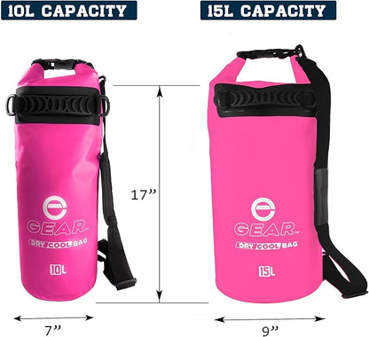 Floating Cooler Bag Roll Top Insulated Dry Backpack – Leak Proof, Collapsible, Waterproof Cooler with Padded Shoulder Strap - Perfect for Kayaking Fishing Beach Hiking -15L