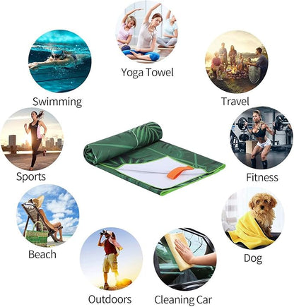 CHARS Microfiber Quick Drying Beach Towel Super Absorbent & Sand Free Towel for Kids Teens Adults Travel Gym Camping Pool Yoga Outdoor and Picnic(63"×31"/63"×39")