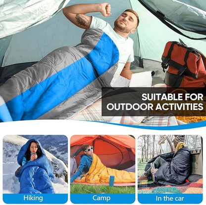 OBTANIM Sleeping Bags Portable Waterproof Camping Sleeping Bag for Adults Kids 4 Seasons Cold Weather or Warm Backpacking Hiking Mountaineering Indoor Outdoor Use