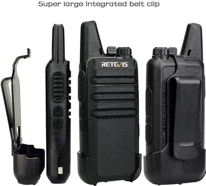 Retevis RT22 2 Way Radios Walkie Talkies,Rechargeable Long Range Two Way Radio,16 CH VOX Small Emergency 2 Pin Earpiece Headset,for School Retail Church Restaurant (Packed in Pairs with 5 Boxes)