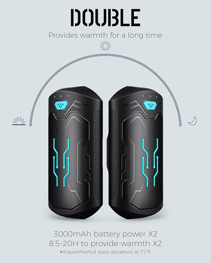 Hand Warmers Rechargeable 2 Pack, ROFWIZ 6000mAh Electric Portable Pocket Heater, are Great Warm Gifts for Women, Men, Heat Therapy, Raynauds, Outdoors, Hunting, Golf, Camping Gear