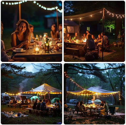 Camping Lights String,Tape Tent Lights RGB with 100 Modes Music Sync Color Changing APP Control Waterproof 13/26 FT ,Led Camping Lantern Retractable for Emergency Yard Camping Decoration (26 Ft)