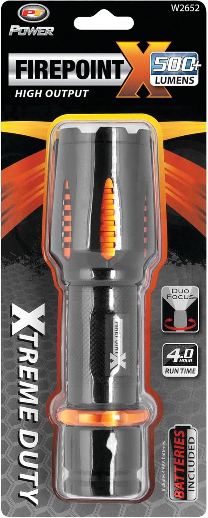 Performance Tool W2652 - Adjustable Focus Cree LED Flashlight with 538 Lumens and Anodized Aluminum Housing, Water and Impact Resistant