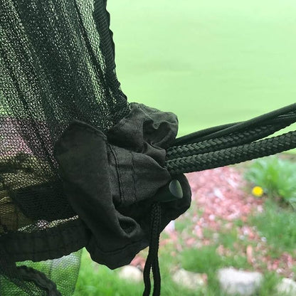 Hammock Bug Mosquito Net XL 11x4.6FT No-See-Ums Polyester Fabric for 360 Degree Protection Dual Sided Diagonal Zipper for Easy Access Fits All Hammocks