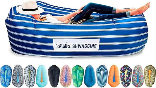 Chillbo Shwaggins Inflatable Couch – Cool Inflatable Chair Easy Setup is Ideal for Hiking Gear, Beach Chair and Music Festivals. Dad Gifts or Gifts for Dad